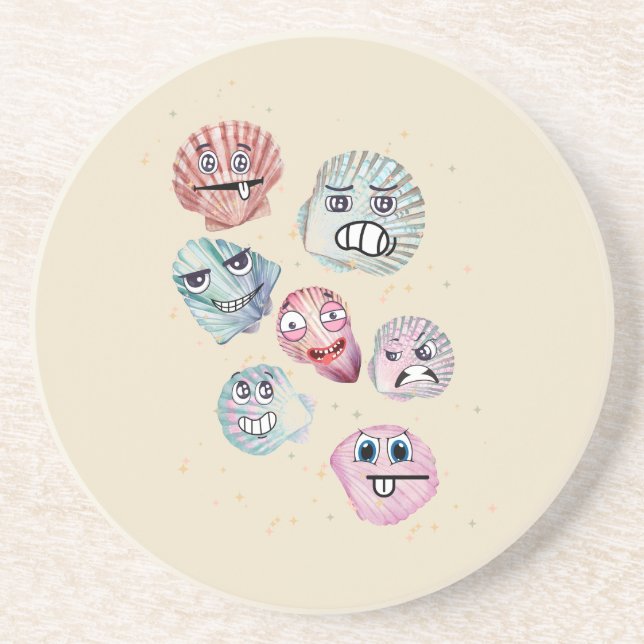 Muscheln Getränkeuntersetzer (Vorne)