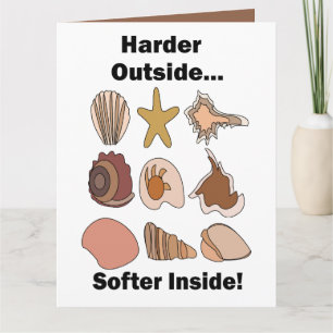 Muscheln Hart Außen Weich Innen Attitude Zitat Karte