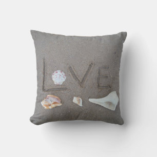 Muscheln & Herz am Strand individuelle Hochzeitski Kissen