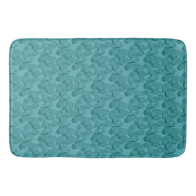 Muscheln in Aqua Bath Mat Badematte (Vorderseite)