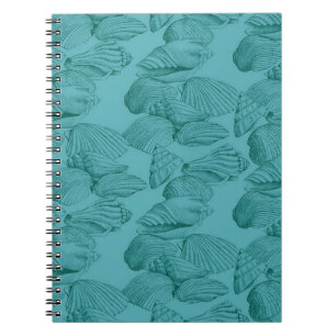 Muscheln in Aqua Notizblock