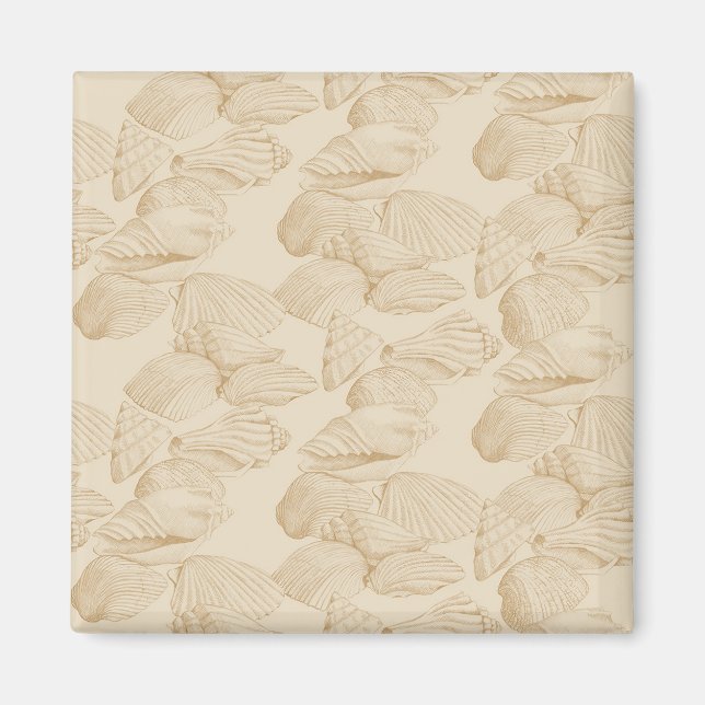 Muscheln in Beige Magnet (Vorne)