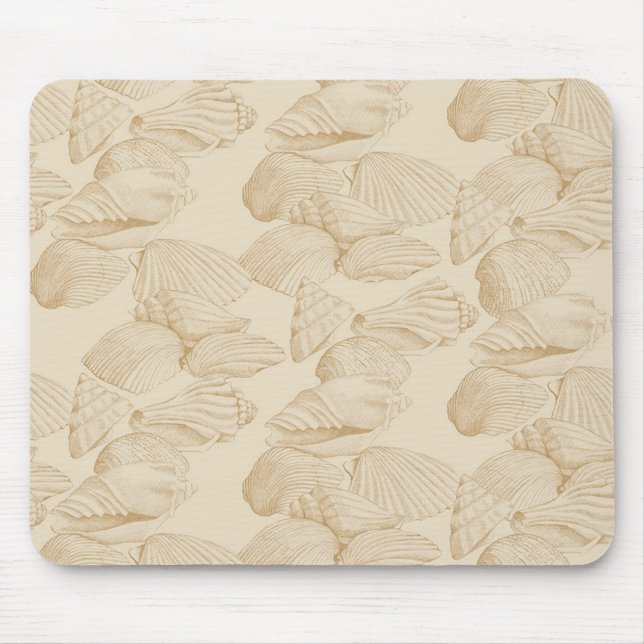 Muscheln in Beige Mousepad (Vorne)