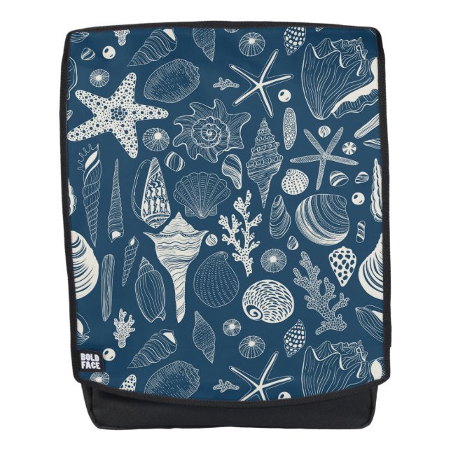 Muscheln in dunkelblau rucksack (Vorderseite)