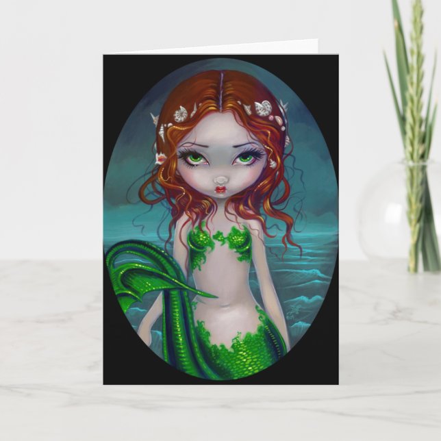 "Muscheln in meinem Haar" Gruß-Karte Karte (Vorderseite)