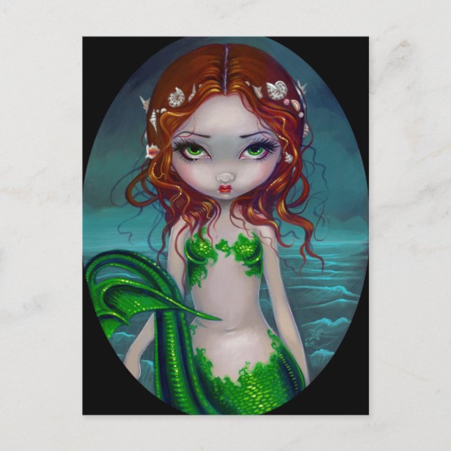 "Muscheln in meinem Haar" Postkarte (Vorderseite)