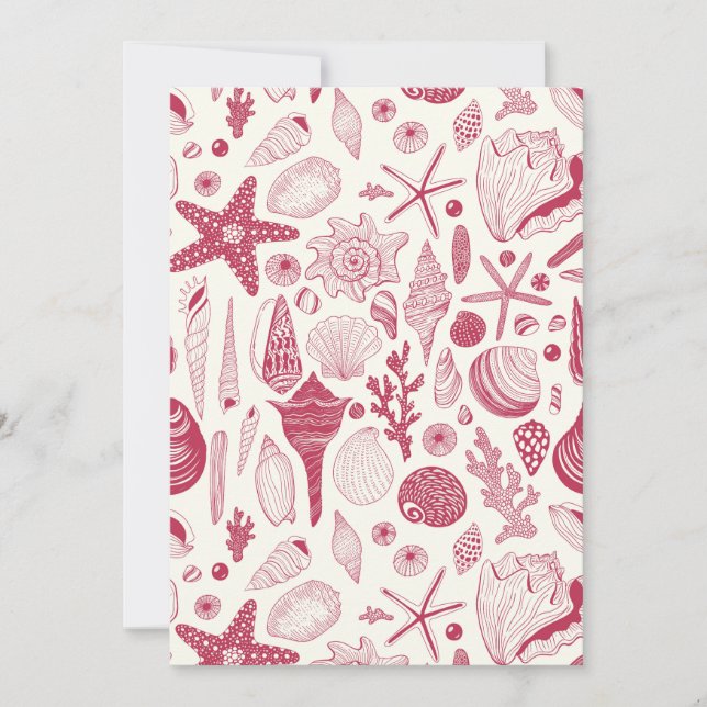 Muscheln in Viva Magenta - Farbe des Jahres 2023 (Vorderseite)