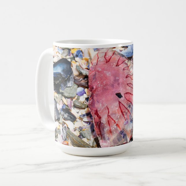 Muscheln Jellyfish Ocean Beach View Kaffeetasse (Vorderseite Links)