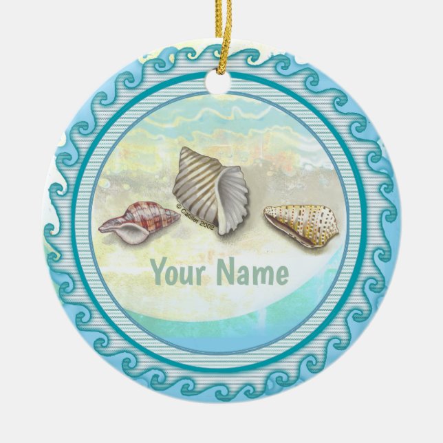 Muscheln Keramik Ornament (Vorne)