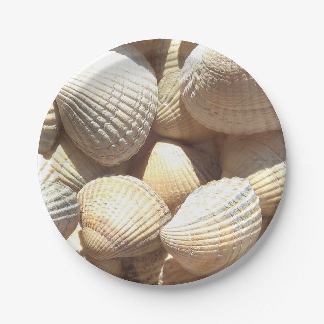 Muscheln Liebe, Summer Beach Picnic, Papiertafel Pappteller (Vorderseite)