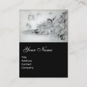 Muscheln mit jungem Mädchen Visitenkarte