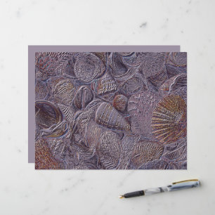 Muscheln Ocean Beach Lila Metallic Design