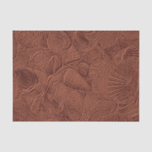 Muscheln Ozean Strand Terrakotta Erdtöne Seidenpapier