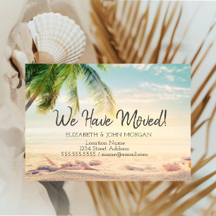 Muscheln, Palm Beach Umzug Ankündigungspostkarte