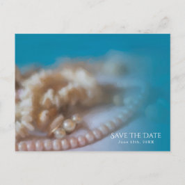 Muscheln & Perlen Save the Date lackiert Ankündigungspostkarte