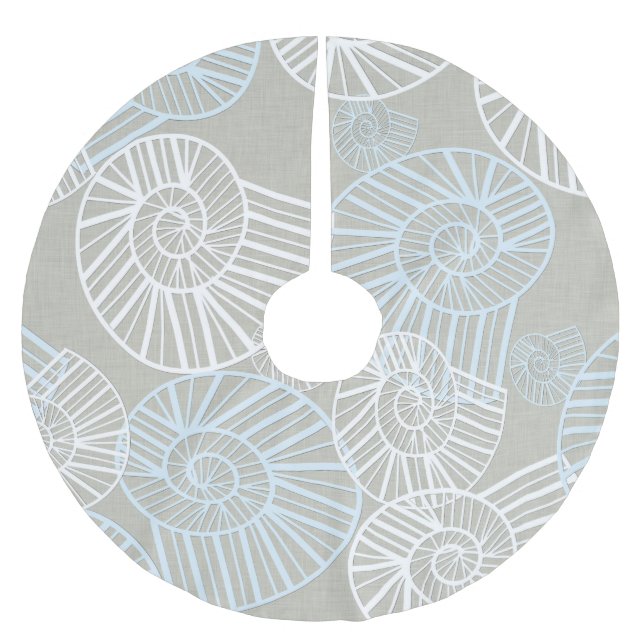 Muscheln Polyester Weihnachtsbaumdecke (Vorderseite)