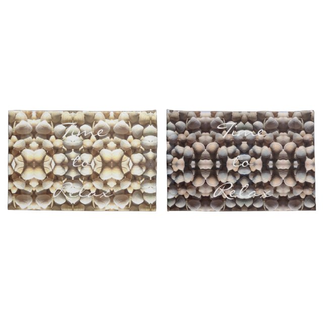 Muscheln Romantisches Thema Beach Sommer Kissenbezug (Rückseite-Set)