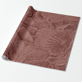 Muscheln Rose Goldener Ozean Beach Elegante Dekora Geschenkpapier