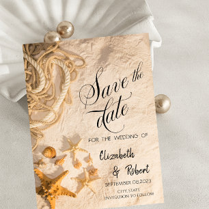 Muscheln Seil Sand Save The Date