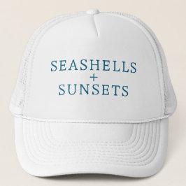 Muscheln & Sonnenuntergangs-Hut Truckerkappe