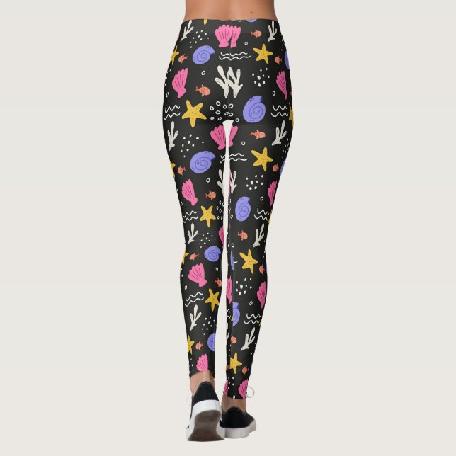 Muscheln Star Fish Leggings (Rückseite)