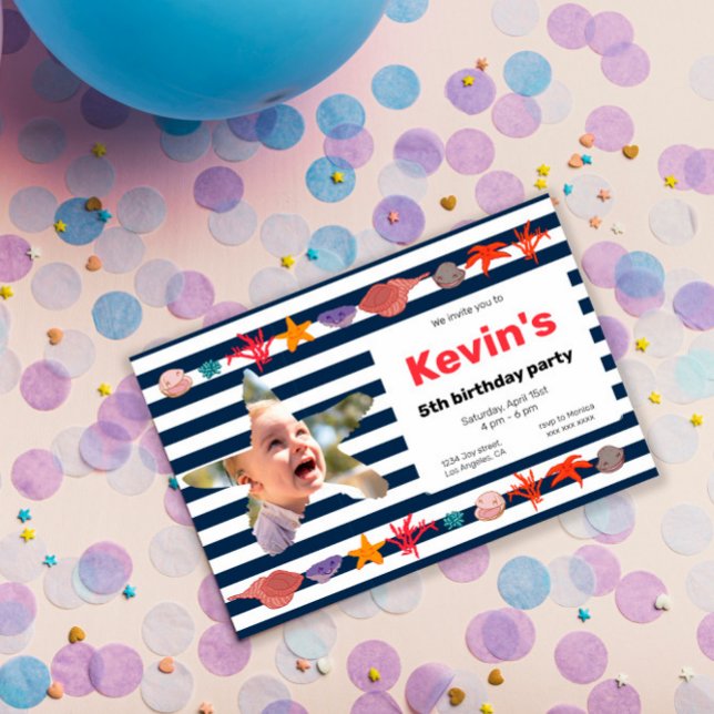 Muscheln, Starfish & Coral auf Wasserwegen Einladung (Von Creator hochgeladen)