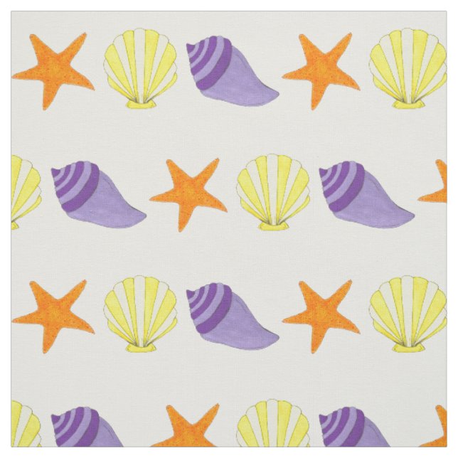 Muscheln Starfish Seashell Ocean Beach Urlaub Stoff (Muster)