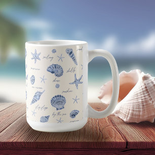 Muscheln Starfish Sun Fun Text Blau ID918 Kaffeetasse