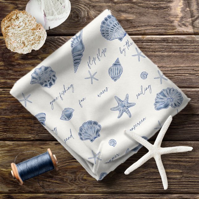 Muscheln Starfish Sun Fun Text Blau ID918 Stoff (Von Creator hochgeladen)