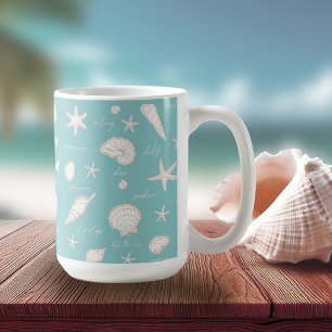 Muscheln Starfish Sun Fun Text Elfenbein ID918 Kaffeetasse