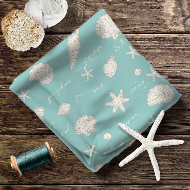Muscheln Starfish Sun Fun Text Elfenbein ID918 Stoff (Von Creator hochgeladen)