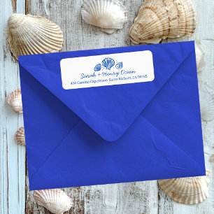 Muscheln Strand Hochzeit Blau Weiß INDIVIDUELLE Ad