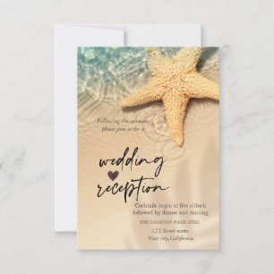Muscheln Strand Hochzeitsempfang Einladung