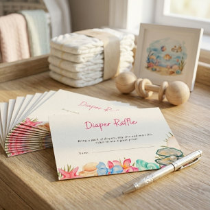 Muscheln Strand Meer sehen dich bald Baby Shower  Begleitkarte
