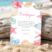 Muscheln Strand Meer sehen dich bald Baby Shower
