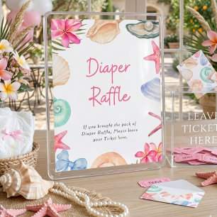 Muscheln Strand Meer sehen dich bald Baby Shower Poster