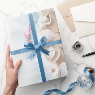 Muscheln Strand Sonnenbrille Seestern Geburtstag Geschenkpapier
