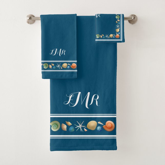 Muscheln & Streifen Badetuch Set (Insitu)