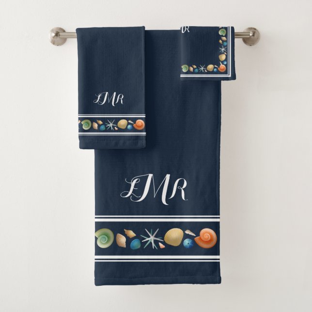Muscheln & Streifen Badetuch Set (Insitu)