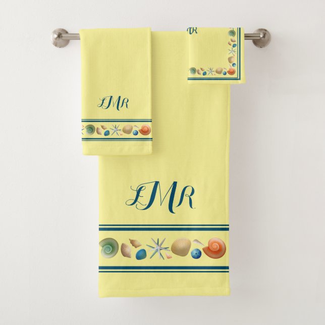 Muscheln & Streifen Badetuch Set (Insitu)