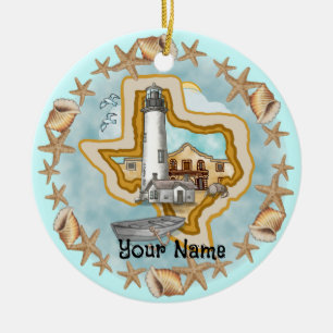 Muscheln Texas Lighthouse Ornament