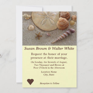 Muscheln Thema Hochzeit Einladung