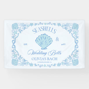 Muscheln und Hochzeitsglocken Junggesellinnenabsch Banner