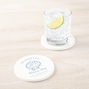 Muscheln und Hochzeitsglocken Junggesellinnenabsch Getränkeuntersetzer