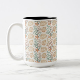 Muscheln und Korallen Zweifarbige Tasse