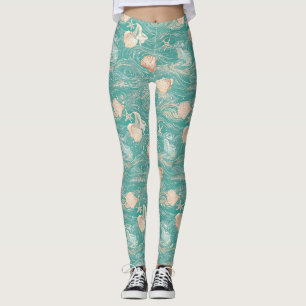 Muscheln und Ozeanwellen-Muster (10) Leggings
