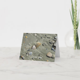 Muscheln und Sand Dankeschön Karte