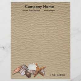 Muscheln und Sandy-Strand Briefbogen