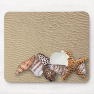 Muscheln und Sandy-Strand Mousepad