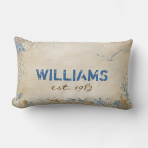 Muscheln und Starfish Lendenkissen